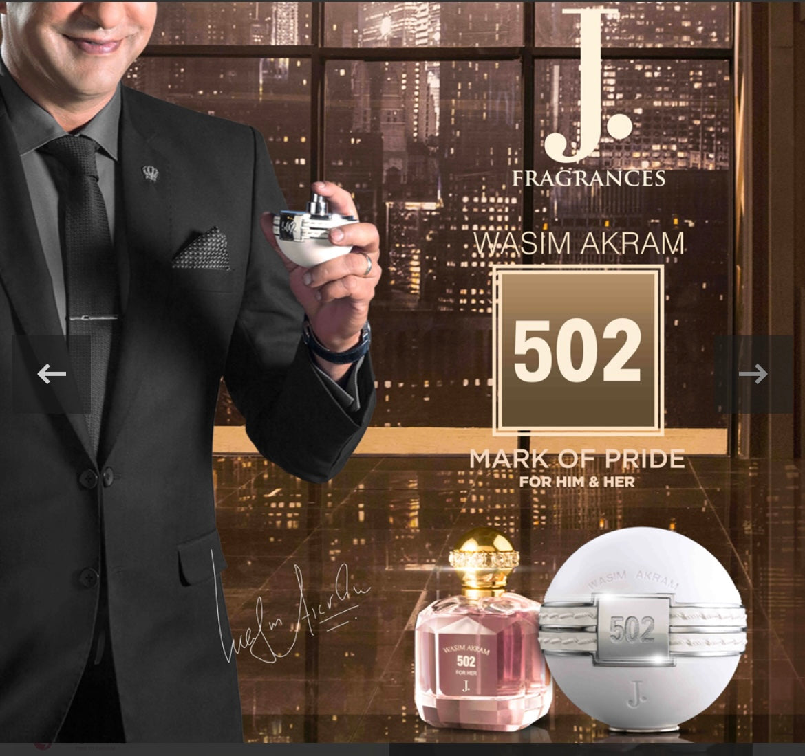 J. Wasim Akram 502 For Her EDP 100ml